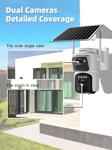 BEZOMIZ 8MP Caméra Surveillance WiFi Extérieure: AI Détection Humaine & Vision Nocturne Couleur pour Sécurité Domestique