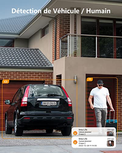 Imou Caméra Surveillance 2K Caméra Exterieur PTZ AI Détéction D'Objet Vision Nocturne 30M(audio bidirectionnel, sirène, 