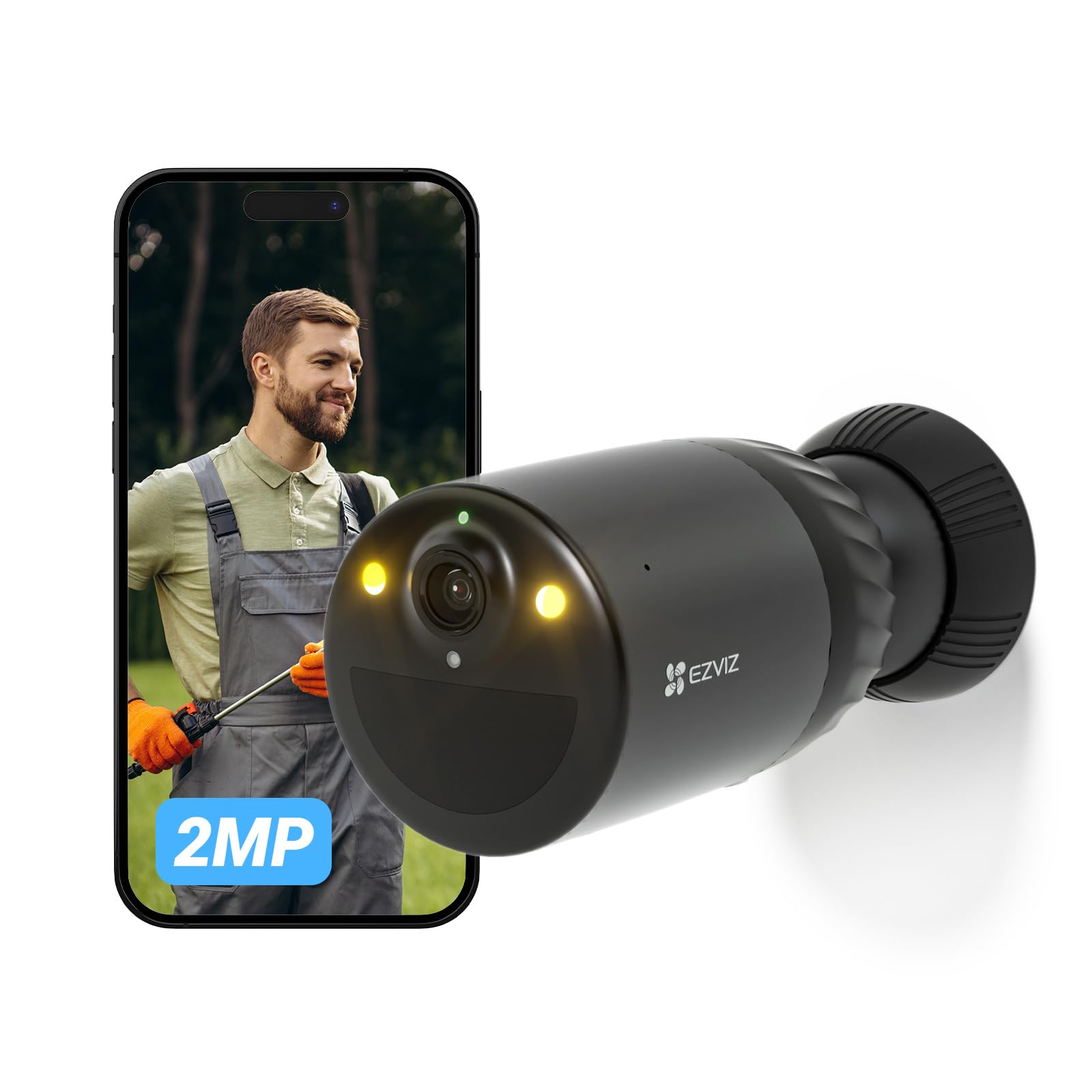 Caméra de surveillance EZVIZ BC1C 1080P Outdoor Sans Filiciel D'Autonomie Longue Vision Nocturne Couleur Audio Bidirecti