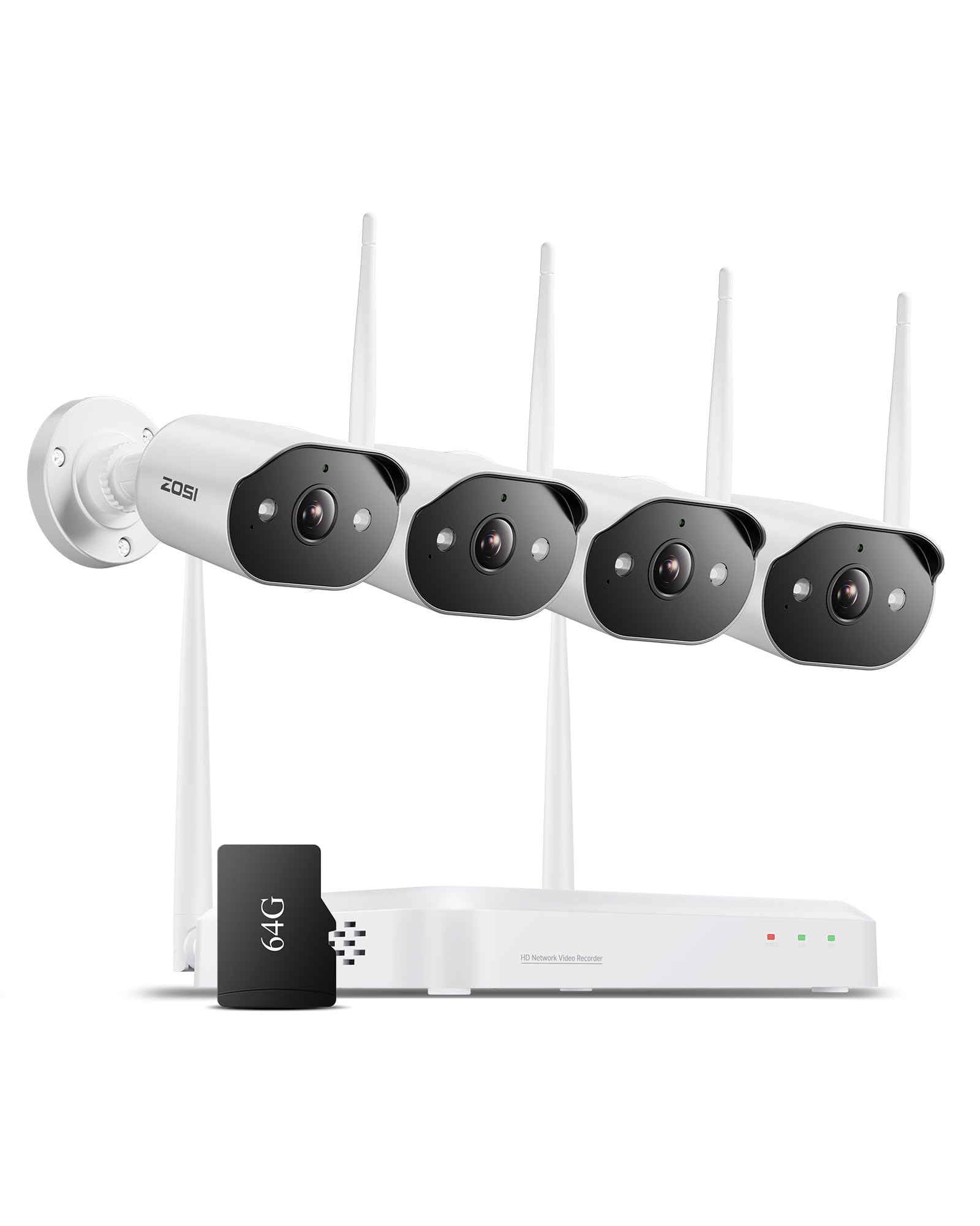 ZOSI 2K Kit Caméra de Surveillance WiFi 6 pour Surveillance Domestique avec Détection IA et Audio Bidirectionnel