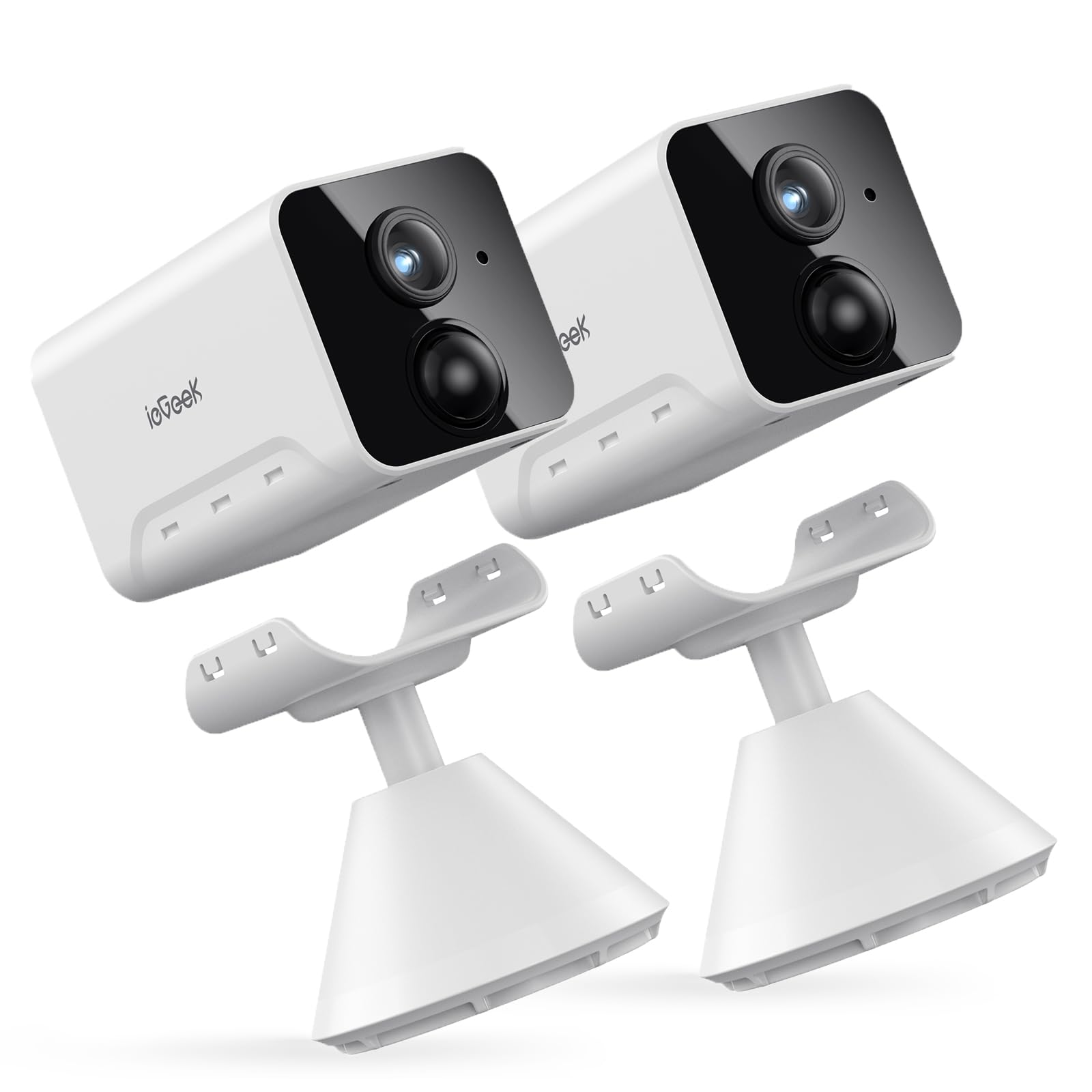 ieGeek 2 Pièces Caméra Surveillance WiFi intérieure sans Fil - Enceinte de Surveillance 2K avec Détection de Mouvement A